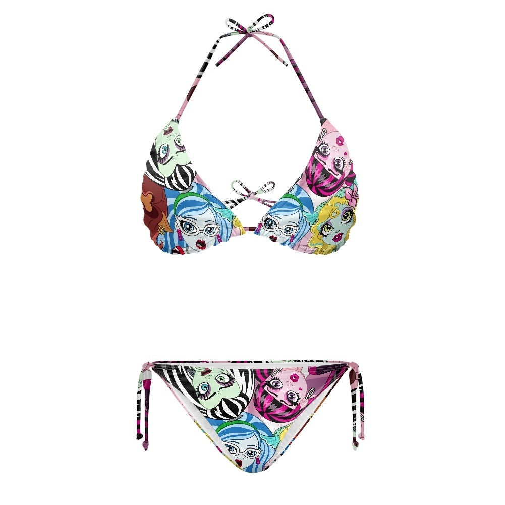 monster high swimsuit set💙🩷💜