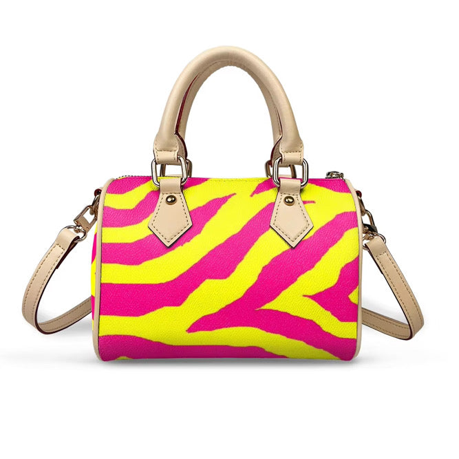 zebra print / yellowxpink