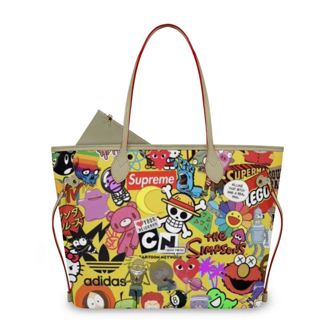 CartoonXBack Tote Bag