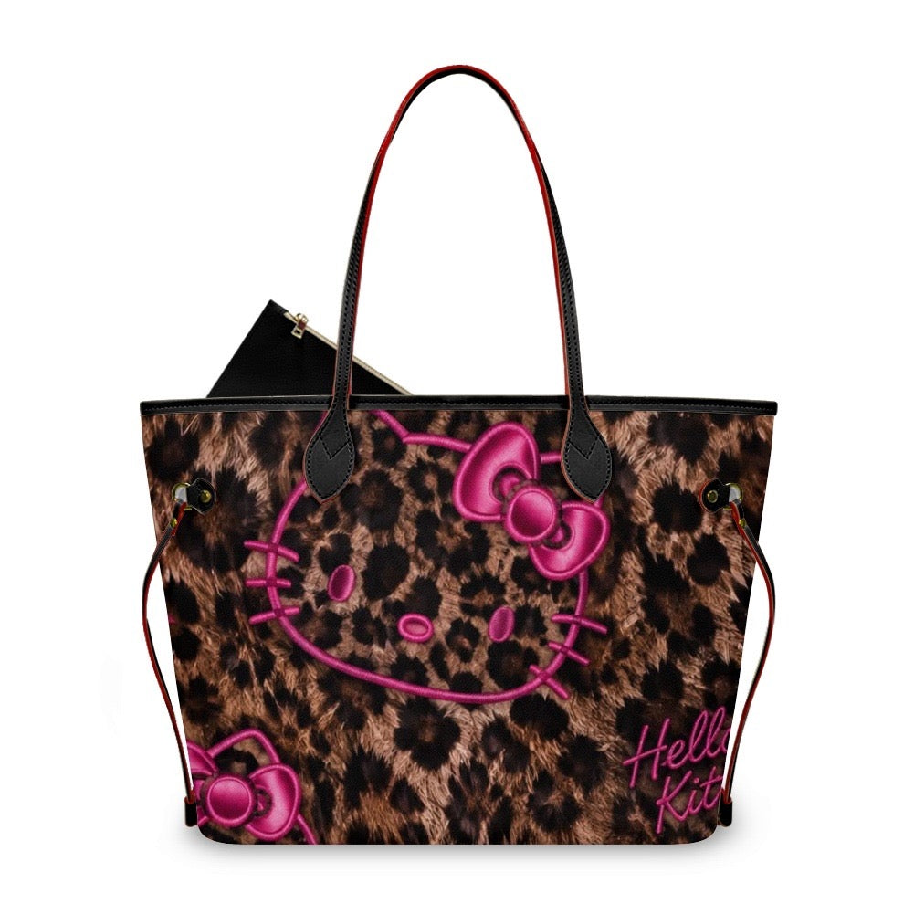 hello kitty cheetah tote bag