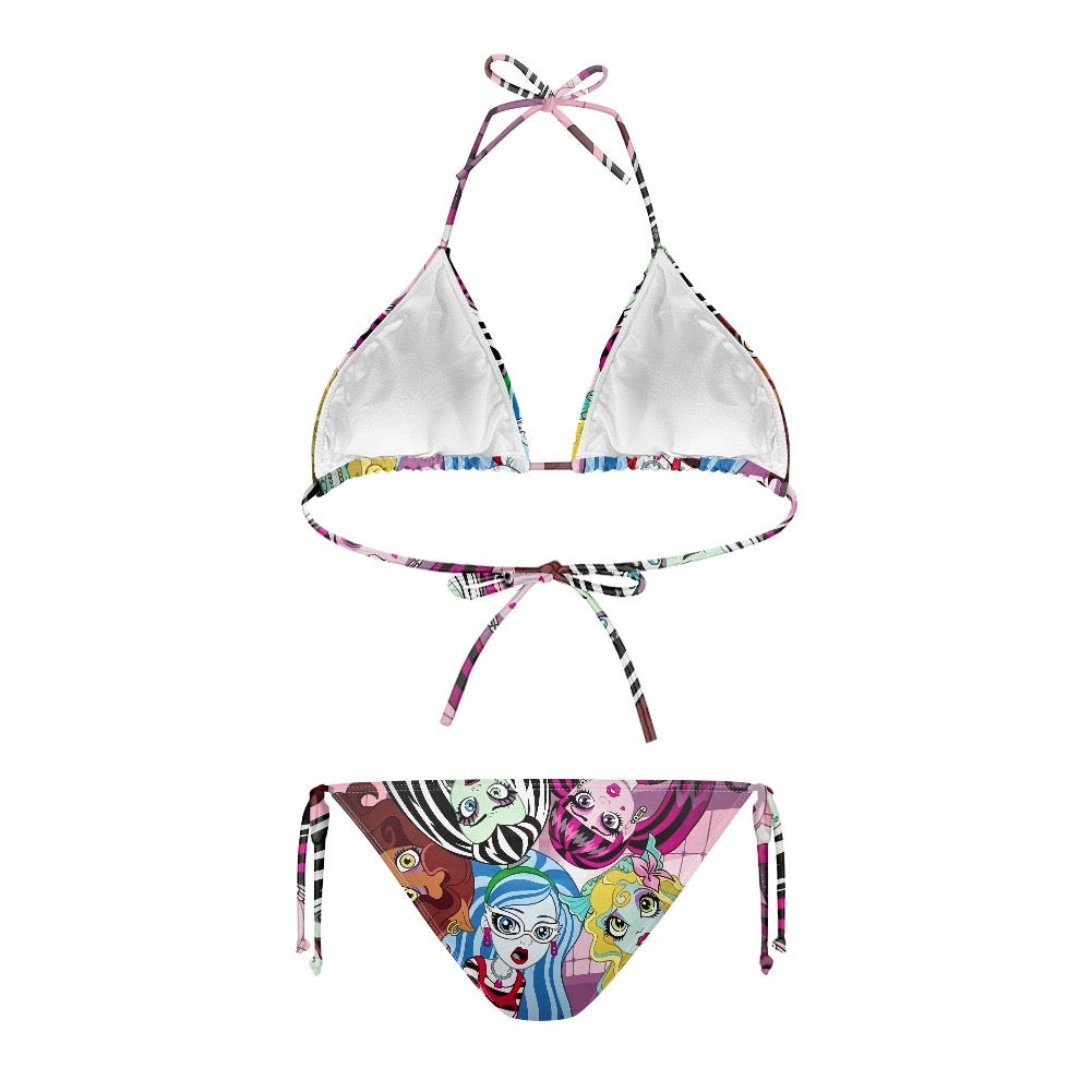 monster high swimsuit set💙🩷💜