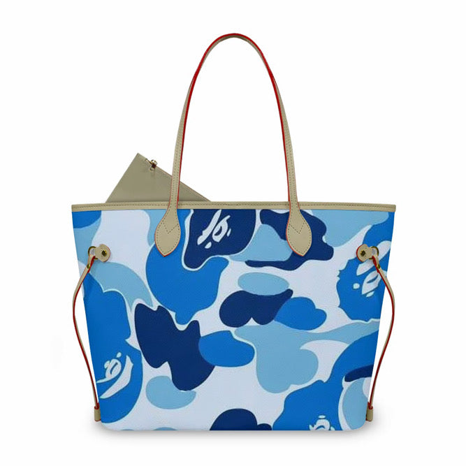 blue bape tote bag