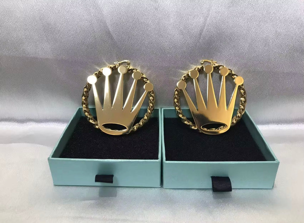Rolex-Style Earrings