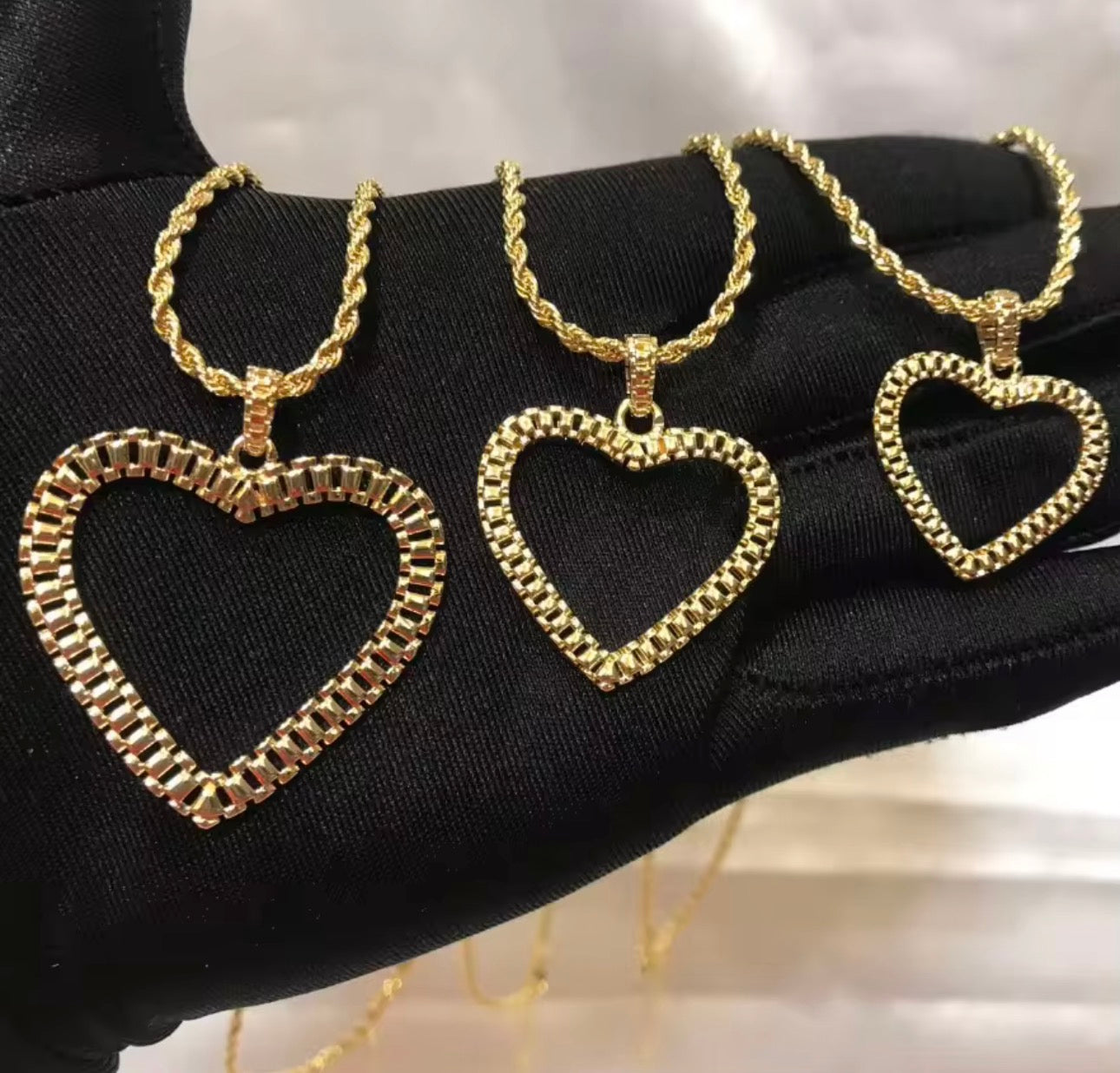 Golden Heart Nugget Necklace