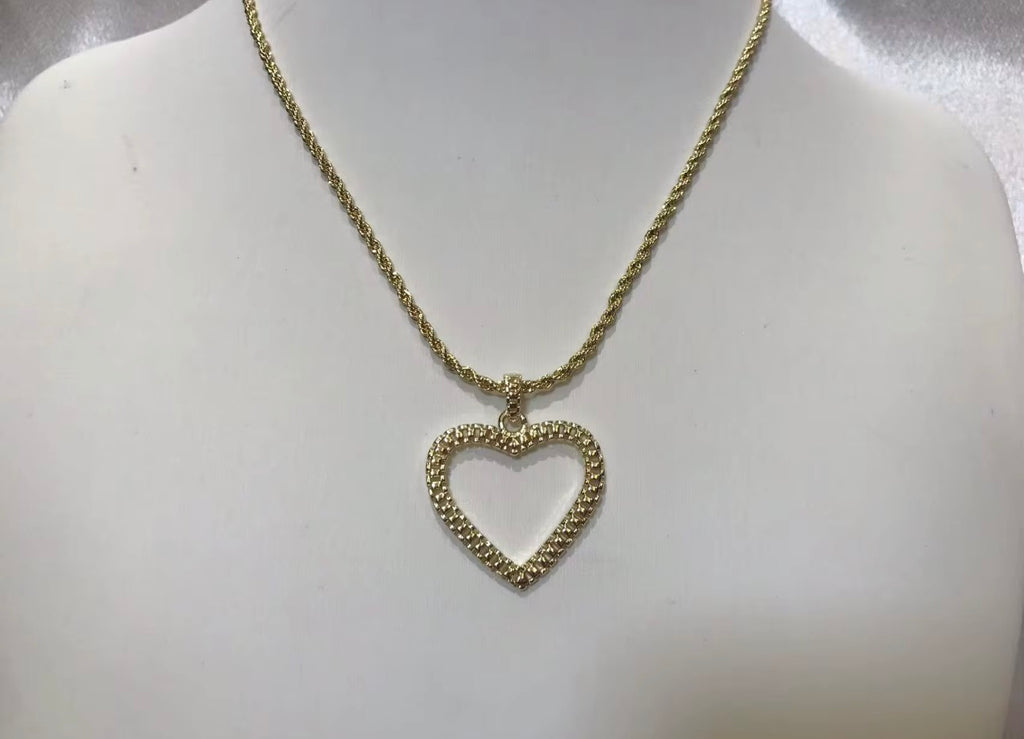 Golden Heart Nugget Necklace