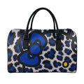 blue cheetah kitty duffle bag
